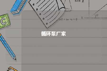 循环泵厂家 